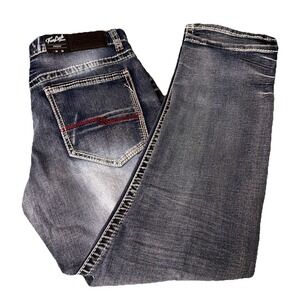 True Luck Men's‎ Classic Stretch Blue Jeans Size 34x30 New